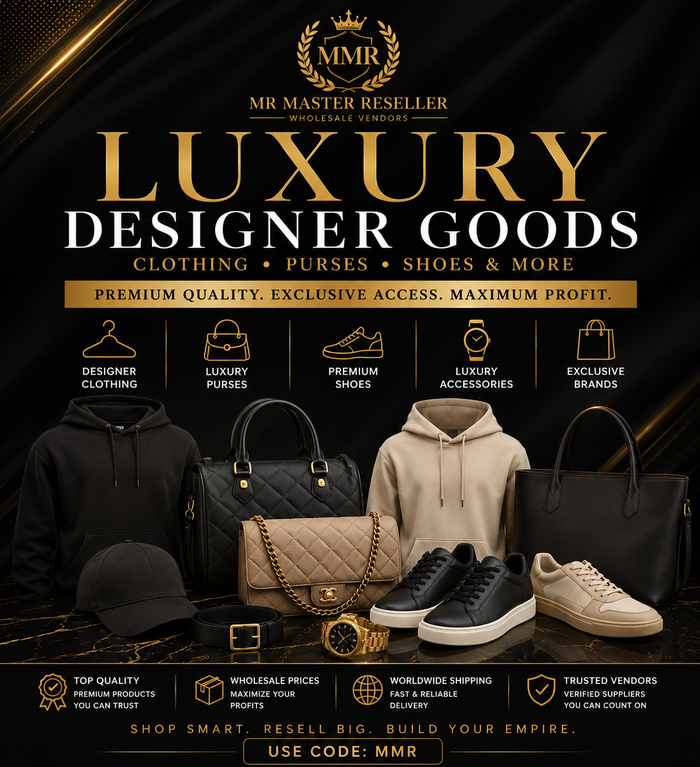 Luxury Designer Goods Vendor List - Clothing, Purses & Shoes